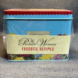 Pioneer Woman Floral Recipe Organizer Tin